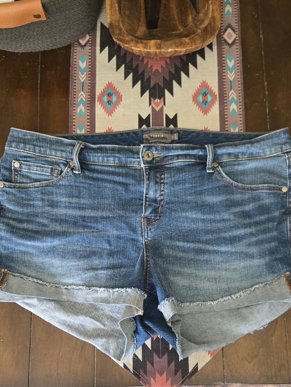 torrid Blue Denim Jeans with Contrast Stitching
